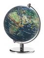 TROIKA Globus Mini Ø 13 cm GAGARIN Globus blaue Meere & grünblauen Landflächen, verchromter Metallfuß, weicher Filzboden, bewegliche Achse - im hübschen Karton ideal zum Verschenken