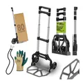 TroniTechnik Sackkarre Handkarre klappbar, Transportkarre bis 80kg, Klappwagen - Vollgummireifen, höhenverstellbar