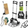Tronitechnik® Sackkarre Handkarre klappbar, Transportkarre bis 80kg, Klappwagen - Karre für Pakete, Transportwagen für Pakete, Gepäck und Einkauf - Vollgummireifen, höhenverstellbar
