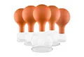 pulox Vakuum-Massager Schröpfgläser Set aus Echtglas 5 Stück diverse Größen Braun