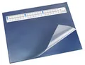 Läufer 44535 Durella DS Schreibtischunterlage mit transparenter Auflage und Kalender, rutschfeste Schreibunterlage, 40 x 53cm, blau