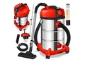 MASKO® Industriestaubsauger, Nass Trockensauger HEPA, 3 in 1 Filtersystem, 58 l/s Werkstattsauger mit Steckdose, 2300W, 30L, Industriesauger mit & ohne Beutel, Filter + Aufsätze, Push&Clean
