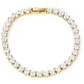 UNSHINEBAR Armband Armband Tennis Iced Out Diamant Armband in Gold für Herren und Damen 21cm