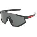 Prada Linea Rossa PS04WS Herren-Sonnenbrille Vollrand Quadratisch Kunststoff-Gestell, schwarz