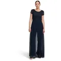 Vera Mont Overall Vera Mont Jumpsuit kurzarm (1-tlg) Design blau XXL (50)