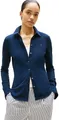 Tommy Hilfiger Damen Hemd 1985 Slim mit Spitzkragen, Blau (Dark Night Navy), XL