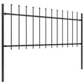 vidaXL Gartenzaun | Stahl | Stabil | Rechteckig | Modern - Schwarz
