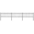 Gartenzaun mit Spears Top 5.1x0,8 m Stahlschwarz