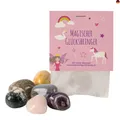 10x "Einhorn / Märchen" Glückssteine für Kinder / Glücksbringer Stein "Magische