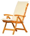 Kai Wiechmann Gartenstuhl Set Teak Hochlehner Pisa mit Auflage premium, massives Teakholz, robust, pflegeleicht und langlebig