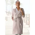 LASCANA Trenchcoat (mit Bindegürtel) zum Regulieren, leichter Damenmantel ohne Futter, casual-chic beige 42