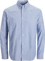 Jack & Jones Herren Hemd Oxford Langarm Blau Gr.M Neu