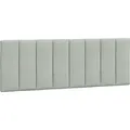 vidaXL Kopfteil-Kissen "Hanko" Hellgrau 140 cm Samt - Grau