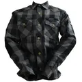 Bores Motorradjacke Bores Lumberjack Jacken-Hemd schwarz / grau Herren motorradjacke herren grau M