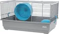 Hamsterkäfig mit Hamster Spielzeug und Nagerhaus Mäusekäfig Transportkäfig Hamster Käfig Gehege Rennmaus Käfig Zwerghamster Zubehör Grau