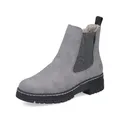 Rieker Damen Chelsea Boots 73892, Frauen Stiefeletten, lose Einlage,Bootee,Booties,halbstiefel,Kurzstiefel,uebergangsschuhe,grau (42),36 EU / 3.5 UK