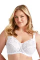 Miss Mary of Sweden Jacquard & Lace Bügel-BH – Seitliche Stütze, Voll-Cups, Starker Halt 80C Weiss