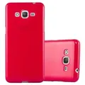 Cadorabo Schutzhülle für Samsung Galaxy GRAND PRIME Hülle in Rot TPU Etui Hülle Case Cover