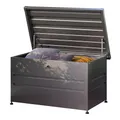 GFP PRIMEYARD® Gartenbox 132x64x72 cm Aufbewahrungsbox Auflagenbox Gartentruhe Metall anthrazit wasserdicht