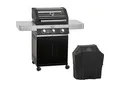 Rösle Gasgrill Videro G3 Pure, Schwarz, Metall, 58x118x127 cm, Deckel mit Sichtfenster, Seitenablage, Temperaturanzeige, herausnehmbare Fettauffangbox, Rädern, 2 gebremsten Warmhalterost, Druckregler, stufenlos regulierbar, Grills & Outdoor-Küchen, Gasgrills