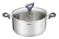 Tefal G71244 Daily Cook Kochtopf mit Deckel 20cm | Messskala | Ausgießhilfe | induktionsgeeignet | Thermokunststoff-Griff | Edelstahl