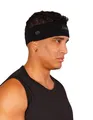 Premium Sportstirnband – Feuchtigkeitsableitendes, Rutschfestes Stirnband für Männer und Frauen. Ideal für Fitnes, Laufen, Radfahren und Yoga, Farbe: Schwarz