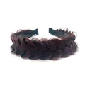 TOECWEGR Hairband Braided Hairpiece Messy Wide 2 Strands Fluffy Braids Wig with Tooth Women Headband Hair Bands