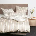 Janine Mako-Satin Bettwäsche modern classic Bettbezug einzeln 135x200 cm naturell