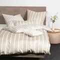 Janine Mako-Satin Bettwäsche modern classic Bettbezug einzeln 135x200 cm | naturell - beige