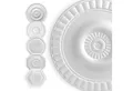 Hexim Wanddekoobjekt Meeresleuchten 40cm (HEXIM Stuckrosette aus EPS Styropor weiß - Deckenrosette weiß, Zierelement, Stuck (Hexim) Wanddeko Wohnzimmer Decke Polystyrol)