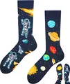 TODO Lustige Socken Damen und Herren, Coole Socken mit Motiv - Bunte, Mehrfarbige, Verrückte (43-46, Astronaut)