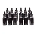 YIZHAO Pipettenflasche 30ml Schwarz, Apothekerflasche mit Pipette Glas, für Ätherisches Öl, Aromatherapie, Massage, Düfte, Labor, Kosmetik, Reisen – 18 Pcs