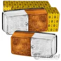 2X HELLA BLINKER WEIß/GELB BEIDSEITIG BLINKLEUCHTEN SATZ