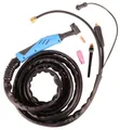 WELDINGER Inverterschweißgerät WIG-Schlauchpaket WP26 flex 4 m 2-polig T25 Dorn 9 mm Gas M16x1,5, 140 - 200 A, Außenschutzschlauch aus Gummi, Gasschlauch mit M16x1,5 Überwurfmutter