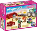 PLAYMOBIL Puppenhaus 70207, Wohnzimmer Mit Kamin, Mit Lichteffekten, Ab 4 Jahren