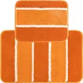 REDBEST Badematte + WC-Vorlage Set 2-TLG. orange Größe 50x80 cm + 40x50 cm
