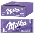Milka Alpenmilch-Schokolade, Packung mit 25 x 90g