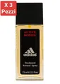 Adidas Active Bodies Natürliches Deodorant Spray 75 ml - 3 Stück