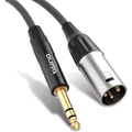 XLR Kabel 6,35mm TRS auf XLR 5m Mikrofon Lautsprecher Kabel symmetrisch