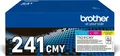 Brother 3er-Pack Gelb Cyan Magenta original Tonerpatrone für DCP-9015 DCP-9020 HL-3140 HL-3150 HL-3170 MFC-9140 MFC-9330 MFC-9340 (TN241CMY)