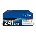 Brother Original TN-241CMY Toner Multipack mit 3 Tonern Cyan/Magenta/Gelb, für b