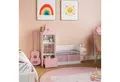 en.casa Sitzbank, mit Regal für Kinder »Vipsali« mit 2 Faltboxen 100x99x30 cm Rosa/Weiß