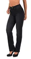 ESRA Damen Straight Fit Jeans Hose Damen Jeanshose gerader Schnitt bis Übergröße G700