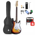Donner DST-100 Gitarre, volle Größe, Sunburst 39" SET