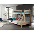 Vipack Etagenbett, Kiefer, Natur, Holz, Kiefer, massiv, Höhe ca. 20 cm, seitenverkehrt montierbar, 90x140 cm, Kinder- & Jugendzimmer, Kindermöbel, Kinderbetten, Etagenbetten