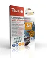 Peach Laminierfolien A4-125 mic - 100 pouches - mit UV-Filter für dauerhaften Lichtschutz - speziell geeignet für Fotos - kompatibel mit Laminiergeräten aller Markenhersteller - S-PP525-25