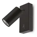 Wandleuchte Maclean GU10 schwarz Schalter MCE369 B