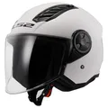 LS2, Jet-Motorradhelm Airflow II Gloss White, M