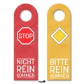 Verkehrsschilder Vorfahrtstraße und Stopschild Türhänger