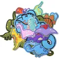 Bunte Dinosaurier Applikationen (26 Stück) für individuelle Kleidungsgestaltung